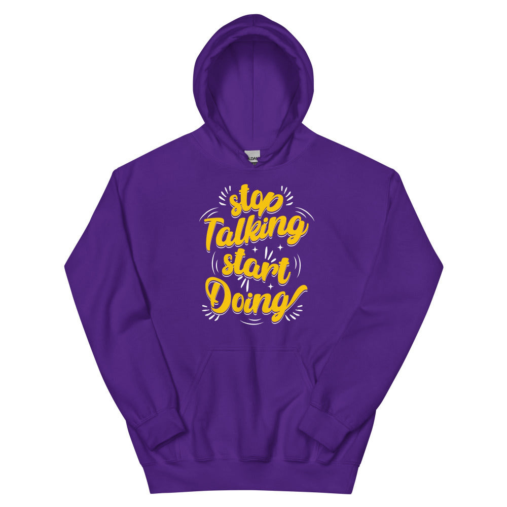 Stop Talking Start Doing Hoodie - Purple Color - https://ascensionemporium.net